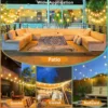100FT Remote Dimmable Solar String Lights Outdoor ST38 LED Fairy Garden Lamp Wedding Party Xmas Halloween Hanging Patio Light 6