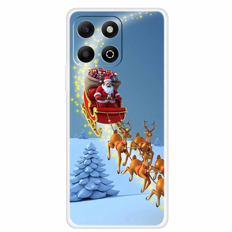 Festive Clear Silicone Phone Case - Soft TPU Christmas Design