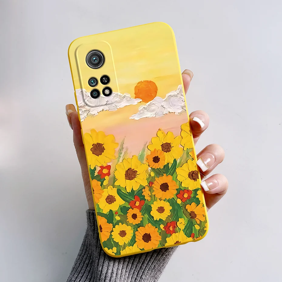 Stylish Painted Silicone Soft Protector Case for Xiaomi 10T Series - Back Cover