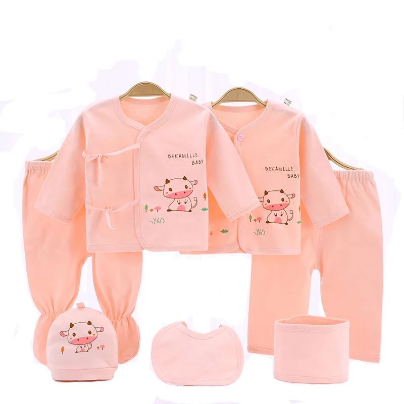 

Baby Clothes Set 2021 Cotton Kids Outfits New Newborn Clothing Suit for Toddler Blue Pink Yellow