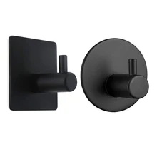 

304Black Robe Hook Wall Hook Towel Hook for Bathroom Stainless Steel Coat Hook Waterproof Rustproof Hook Hanger Kitchen Hardware