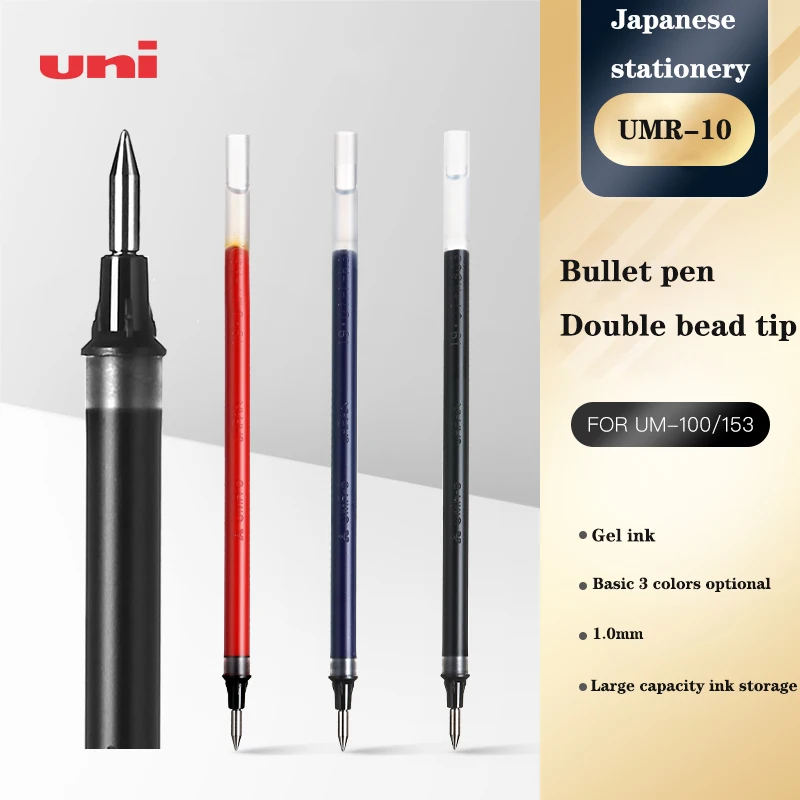 

3/6/12 Uni Gel Pen Refills UMR-10 for UM-153/um-100 Water Pen Ballpoint Pen Student Cute Stationery 1.0mm Office Accessories