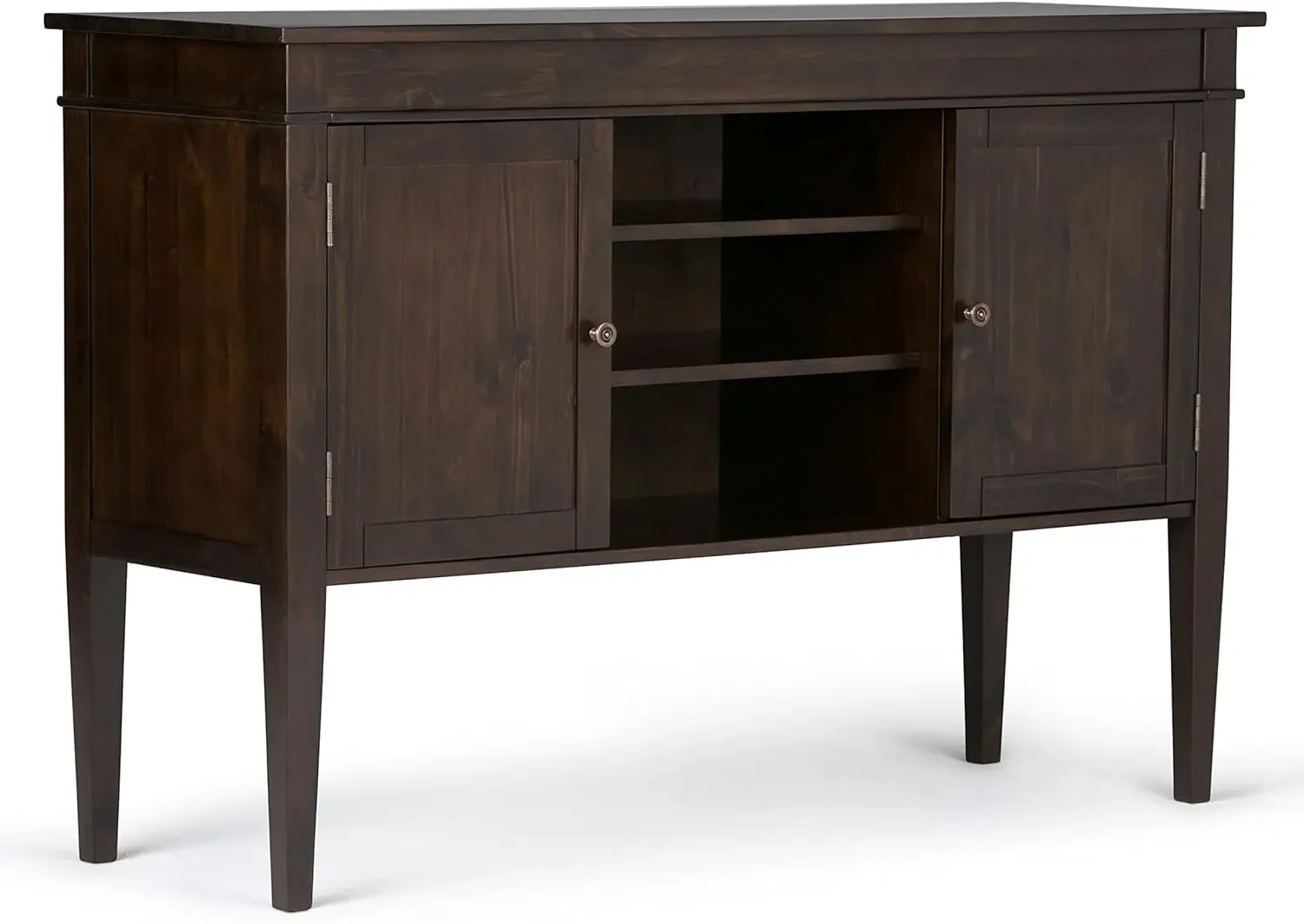 

Carlton SOLID WOOD 54 Inch Wide Transitional TV Media Stand in Dark Tobacco Brown for TVs up to 60 Inches