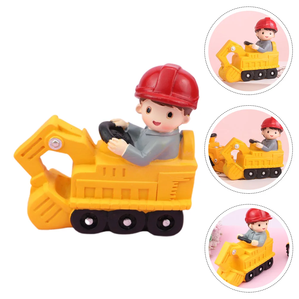 

Truck Engine Resin Excavator Cake Topper Engineering Mechanic Toys with Boy Figurine Construction Vehicles for Boy Birthday