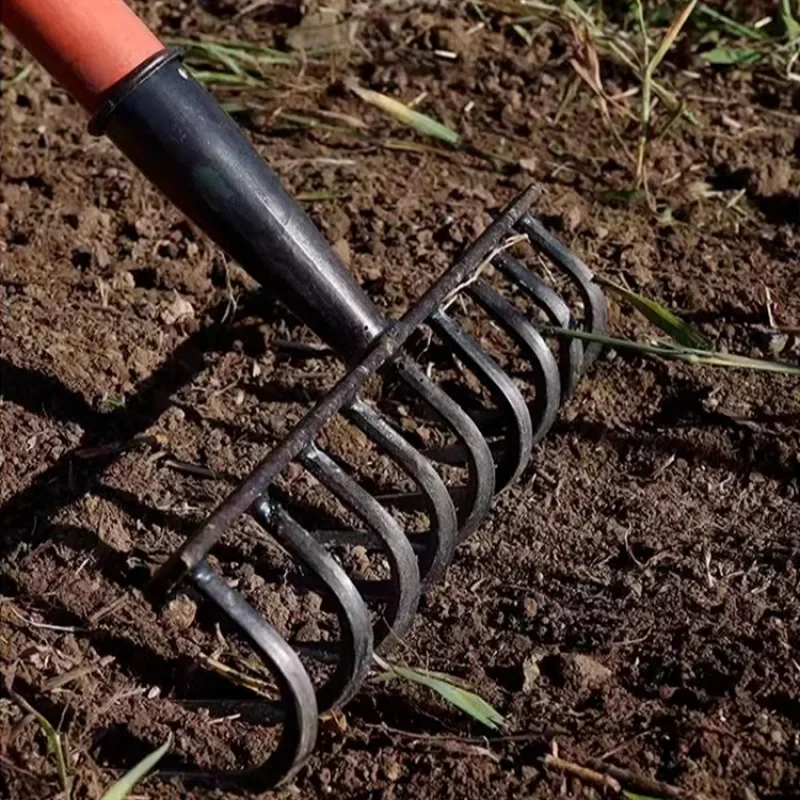 Multifunctional Nine-tooth Rake Manganese Steel Nail Laborsaving Agricultural Tool farming rake