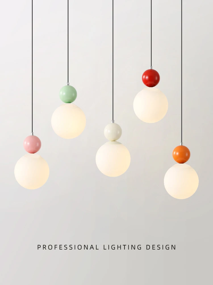 Creamy Glass Single Pendant Light, Iluminaรงรฃo moderna para o quarto, Cabeceira, Sala de jantar, Cafeteria, Bar, Balcรฃo, Banheiro