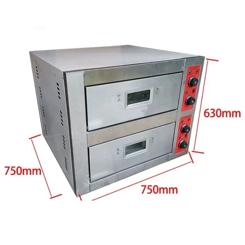 Oven Electric Commercial Pizza Egg tart Roast Bread Cake Moon Large Capacity Two Layer One Plates Baking Machine Furnace