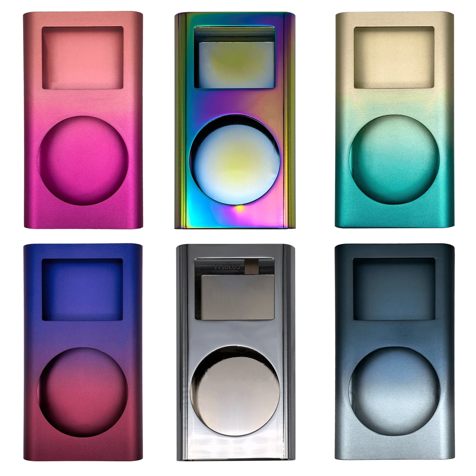 Sleek Metal Housing Shell with Lens Window for iPod Mini - Complete Replacement Case Cover