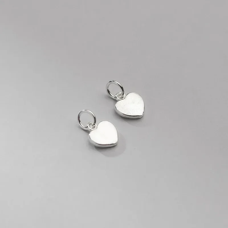 925 Sterling Silver Pendant Handmade DIY Necklace Bracelet Romantic Heart Accessories Jewelry HY725