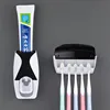 2PCS Automatic Toothpaste Dispenser Dust-proof Toothbrush Holder Wall Mount Bathroom Accessories Set Squeezer 2