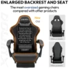Dowinx Gaming Chair Ergonomic Office Recliner for Computer with Massage Lumbar Support, PU Leather E-Sports Gamer Chairs 3