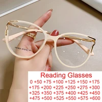 Fashion Vintage Anti Blue Light Reading Glasses Unisex Presbyopia Computer Goggles TR90 Beige Round Eye Glasses For Women 2024 1