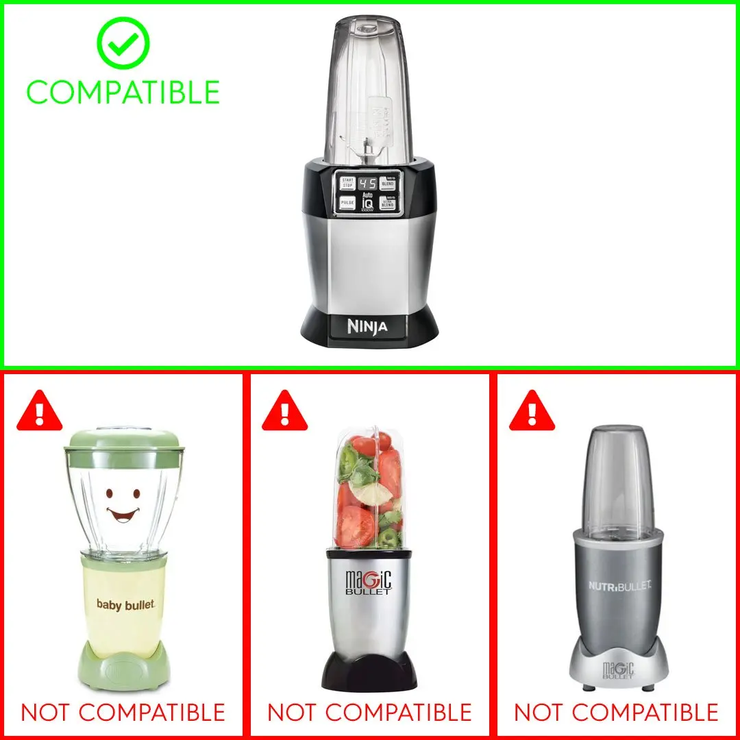 Blender Cup Juicer Replacement Parts 2 Pack 12 Oz Cup Replacement Parts Compatible Nutri Ninja Auto-IQ Blenders 426KKU450 Cover Lid