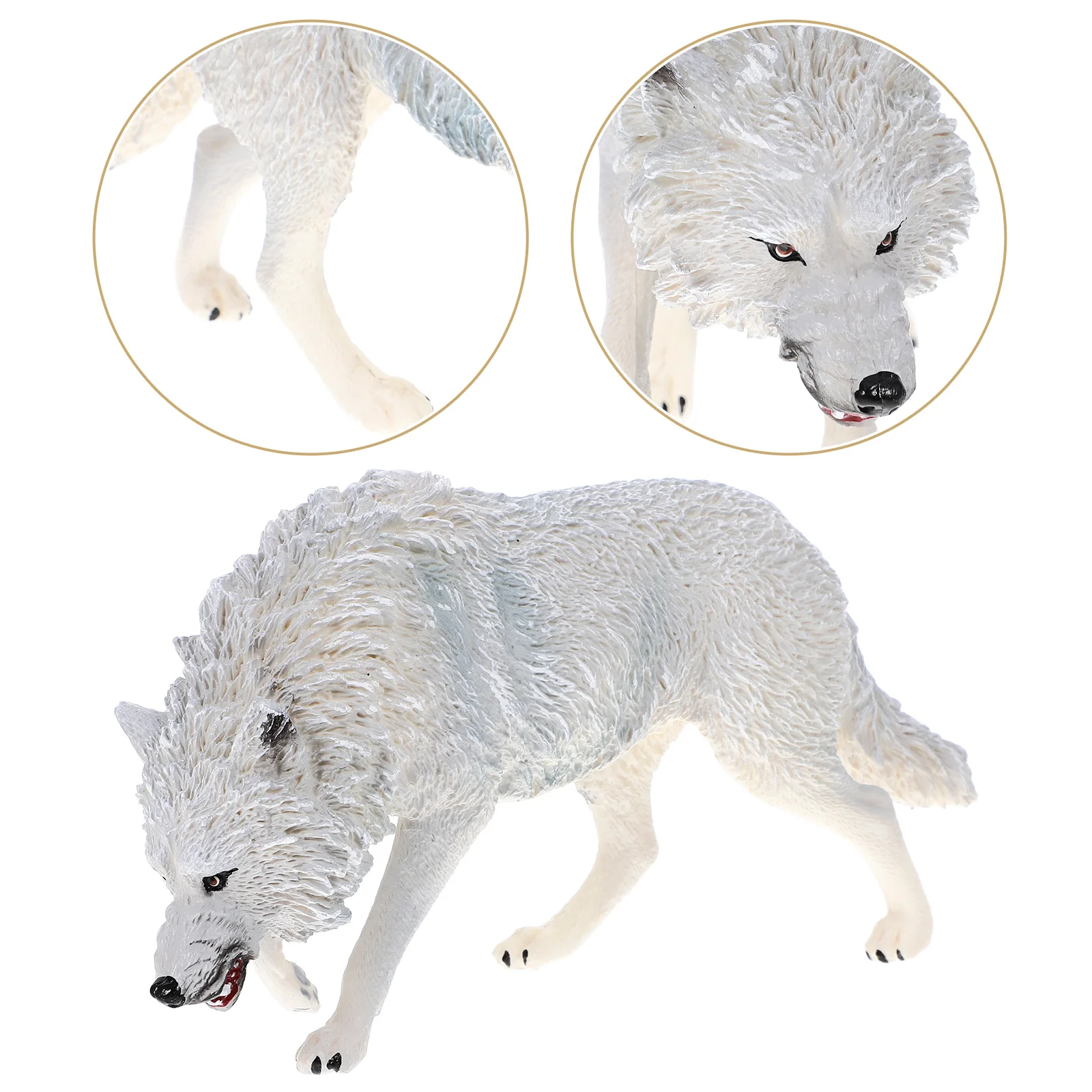 

Ornaments North American Brown Wolf Model Child Abs Table Decor Decorative Statue