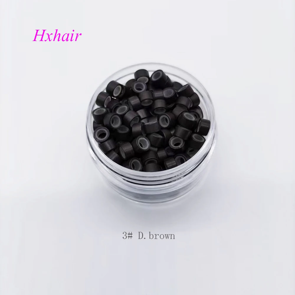 500개 5.0mm 실리콘 알루미늄 마이크로 링 비즈 헤어 익스텐션 도구