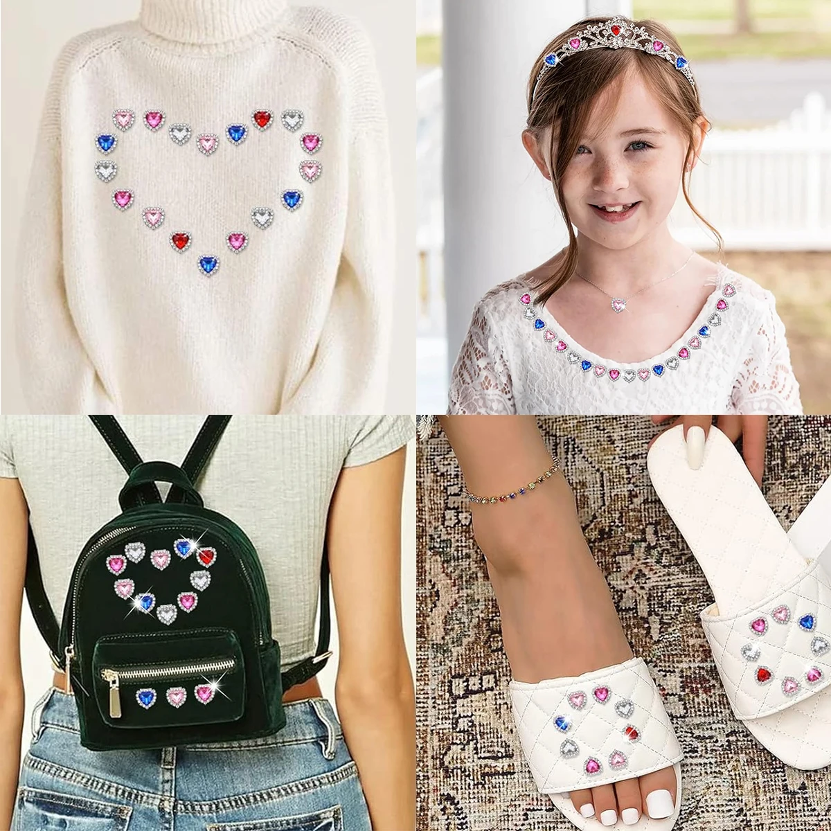 Heart Rhinestone Sew Beads 2