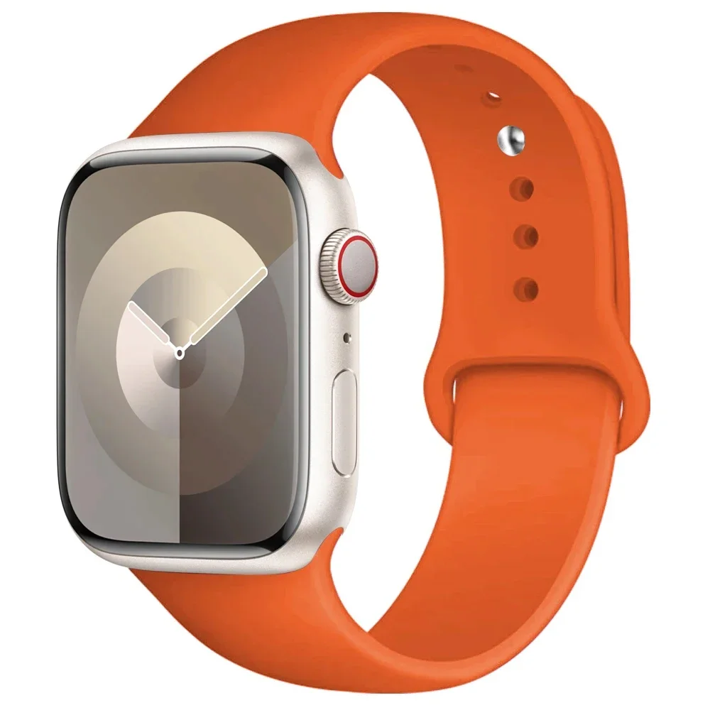רצועת סיליקון עבור רצועת Apple Watch 44mm 45mm 40mm 41mm 42-38mm 45 mm צמיד ספורט iwatch series 8 7 6 5 4 3 SE 9 Ultra 2 49mm