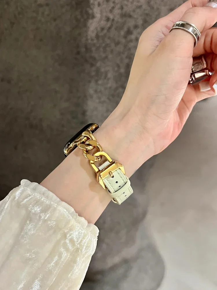Premium Leather Band with Stainless Steel Clasp