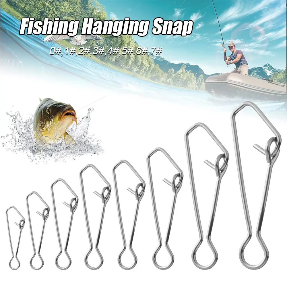 

High Strength High Quality Stainless Steel Line Tackle Connector Barrel Swivel Fast Clip Lock Fishing Hanging Snap