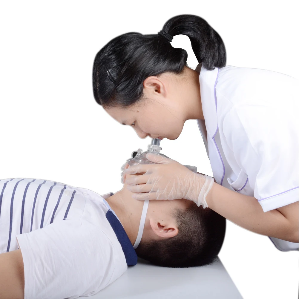 1-10pc Professional CPR Breathing Mask with One-Way Valve Reusable Artificial Respiration Training Masks Emergency Rescue Supply
