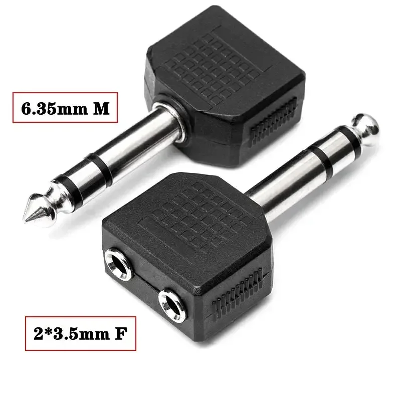 Premium Audio Adapter - Dual RCA to 6.35mm Female for Amplifier, Speaker, and Microphone Connection