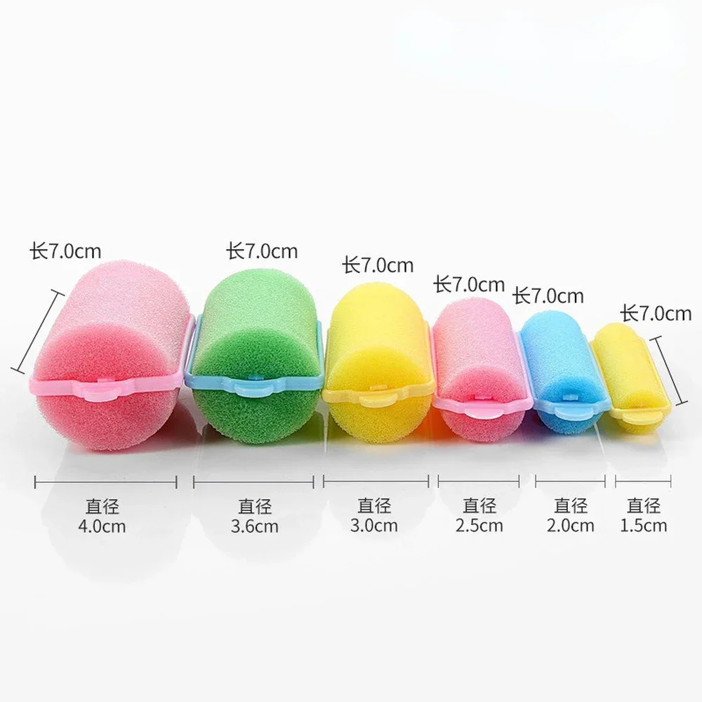 Sponge Hair Rollers Professional Hair DIY Styling Tools Fluffy Curlers Salon Barber Curls Hairdressing Home Styling Tool 6-14pcs