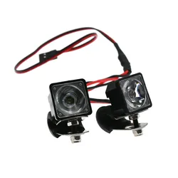 Projecteur de phare de voiture d'escalade, avec support à boucle R, lumière carrée, MN90 MN90K MN91 WPL B14 B14K B24, pièce de Modification 