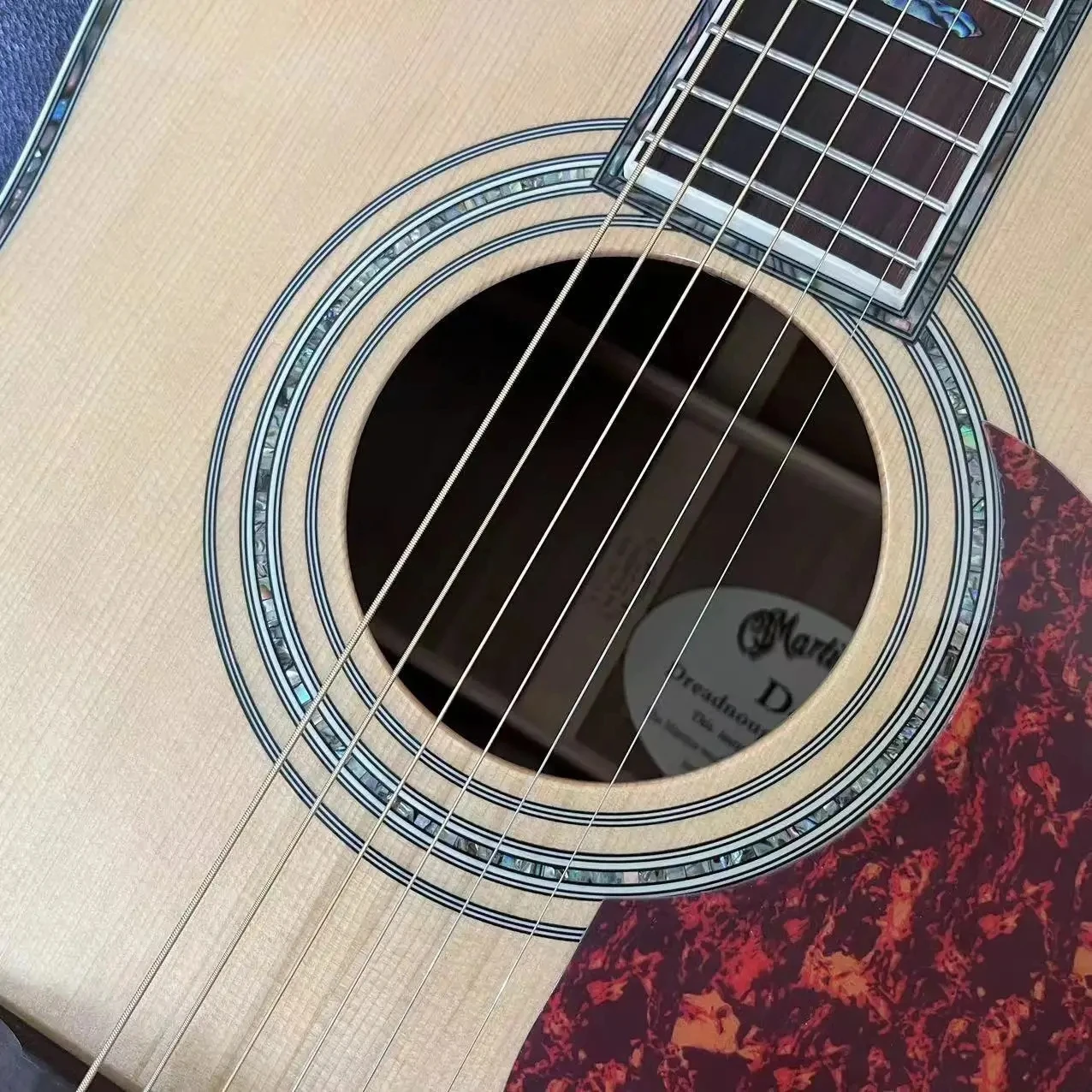 Acoustic Electric Guitar 41# D45 Model Real Abalone 301 Solid Spruce Natural