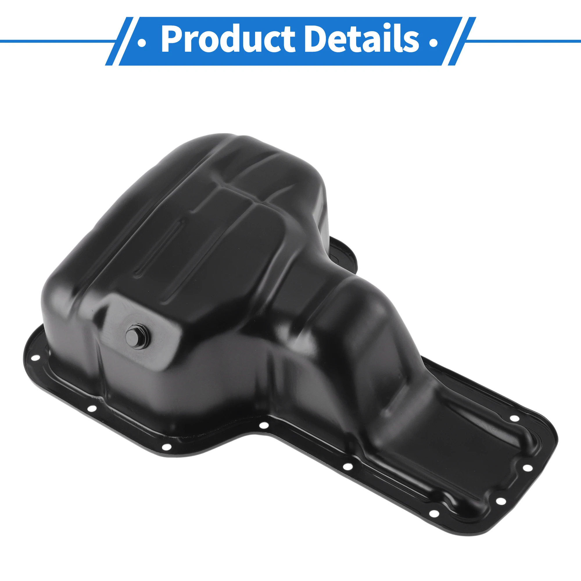 UXCELL No.264314 Engine Oil Pan for Toyota Corolla 1998-2008 Aluminum Alloy Black