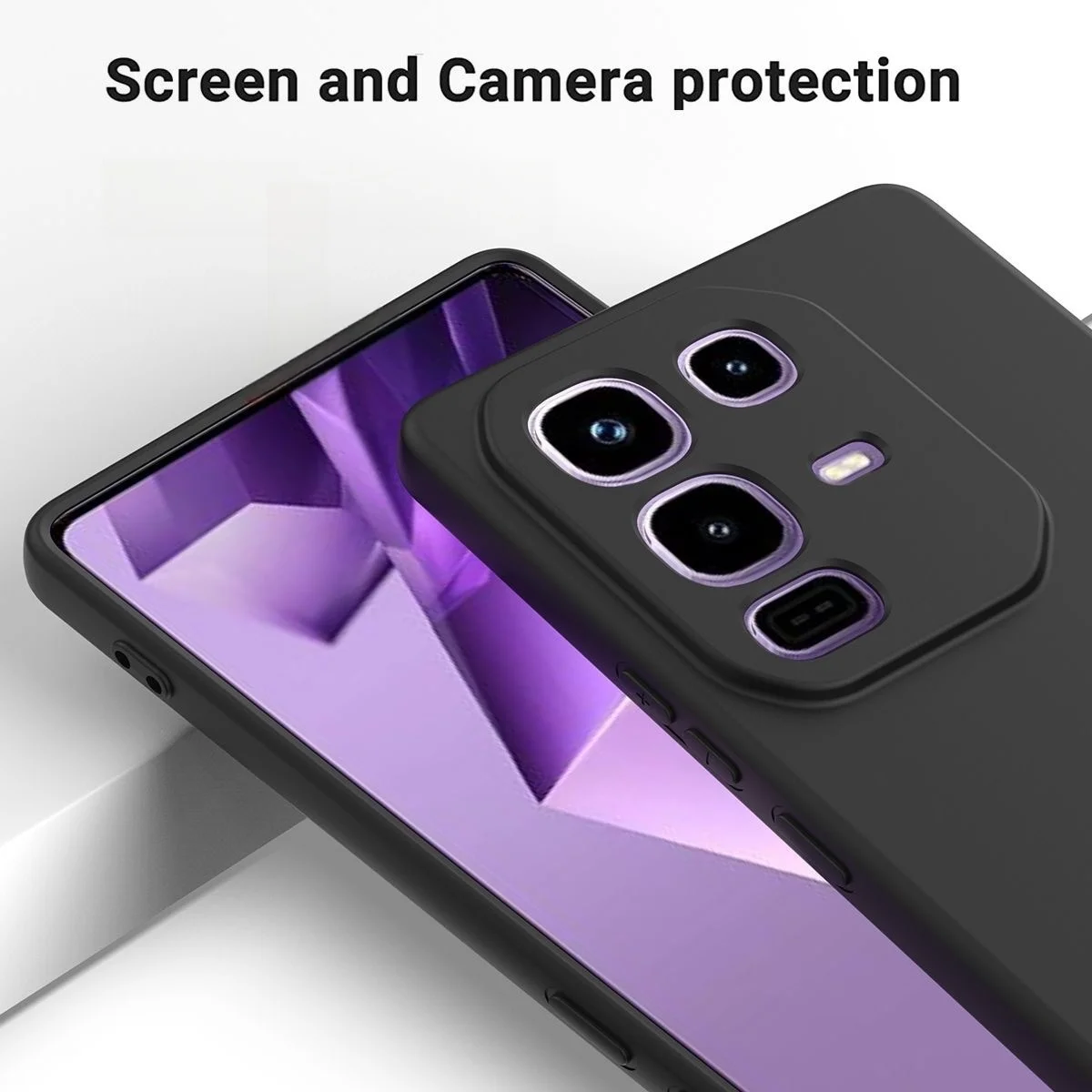 Noble Fashion Solid Colour Shockproof Protective Liquid Silicone Phone Case