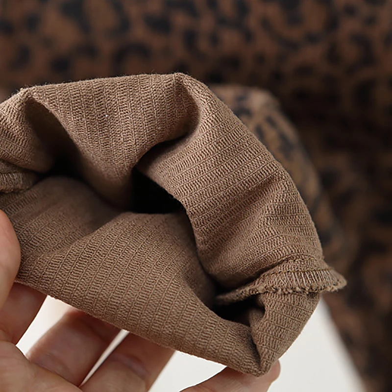 Corduroy Kids Jumpsuits Leopard Print Overall