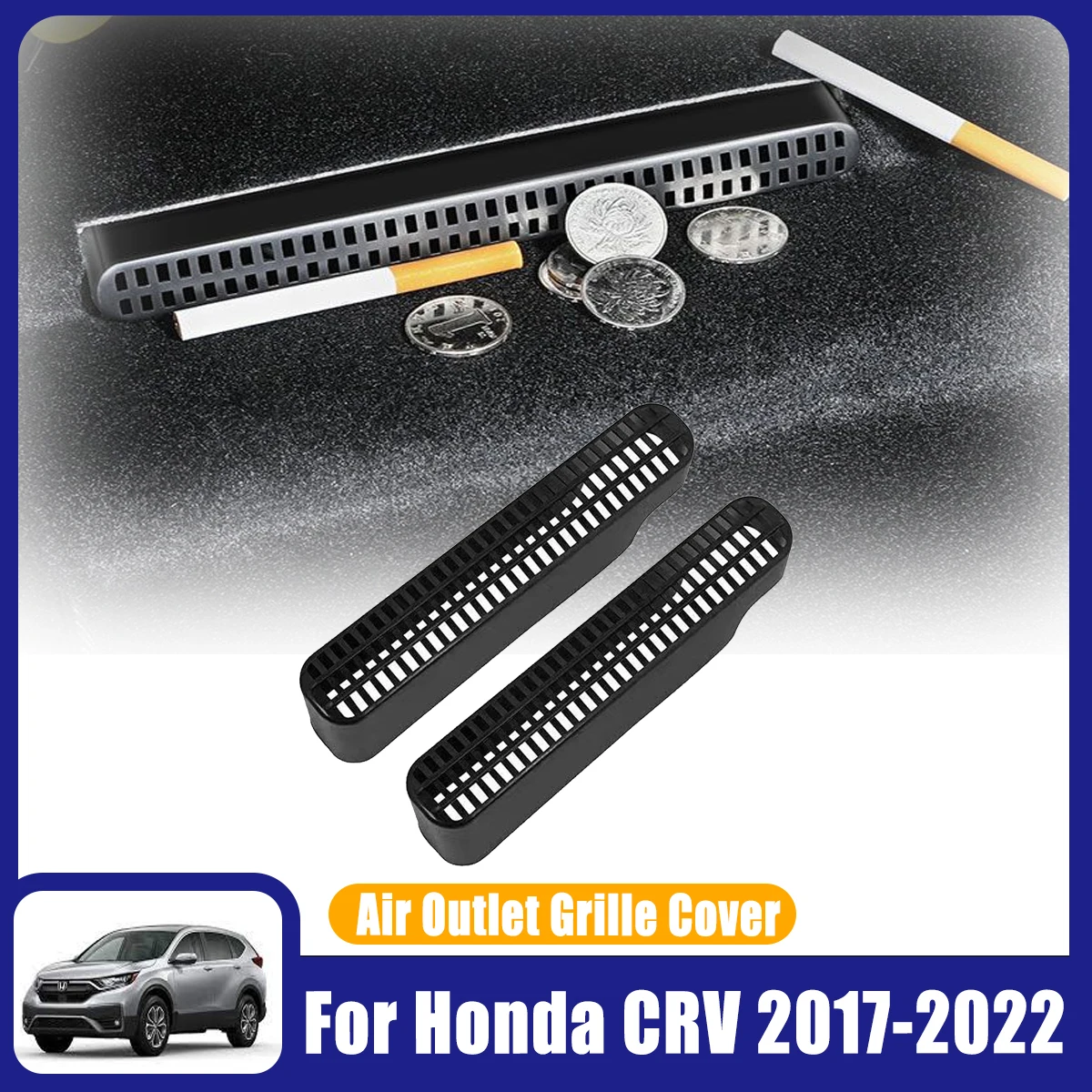 

For Honda CRV CR-V 2017-2022 2018 2019 2020 2021 Car Accessories Under-Seat Air Vent Outlet Covers Protectors Anti Debris Dust