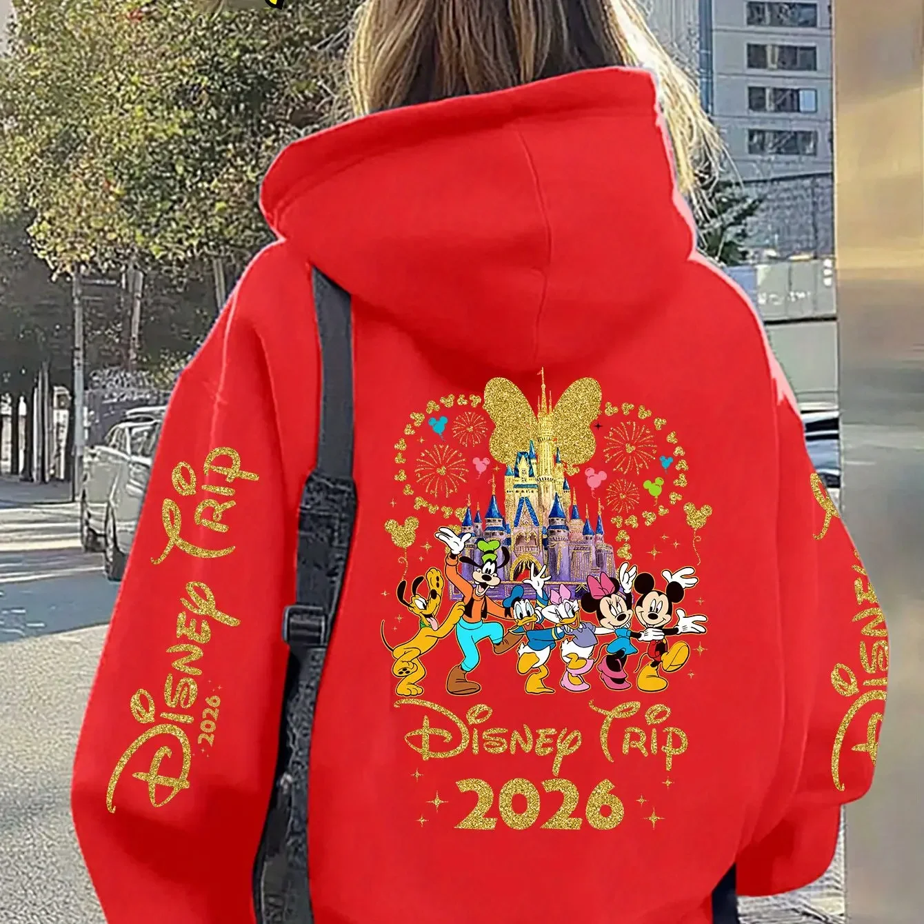 Disney 2026 Classic Cartoon Pattern Men's Hoodie Autumn/Winter Retro Casual Unisex Couple Street Style Top camouflage hoodie men fleece jacket men camo hoodie
