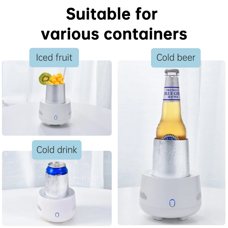 Wine Ice Pack USB Refrigerator Beverage Fast Cooler Cup Electric Beer Bottle Can Water Soda Drinks Cooling Mug Ice Car Home Refrigeration Cup