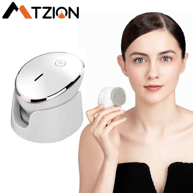 2-in-1 Facial Cleansing Brush Skin Care Beauty-Electric Rotating Face Massage Deep Cleansing Pore Brush,Heating Lead-in Device 360° intelligent follow ptz camera face recognition tracking rotating computer mobile phone synchronous live broadcast device