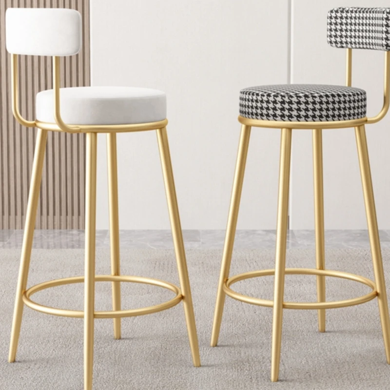 

Table Vanity Bar Stool Island Banquet Counter Kitchen Dining Chairs Reception Gold High Sedie Sala Da Pranzo Furniture YX50BY