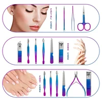 7/10/12/15Pcs/Set Manicure Cutters Nail Clipper Set Household Stainless Steel Nail Clippers Pedicure Nail Scissors Tool 2