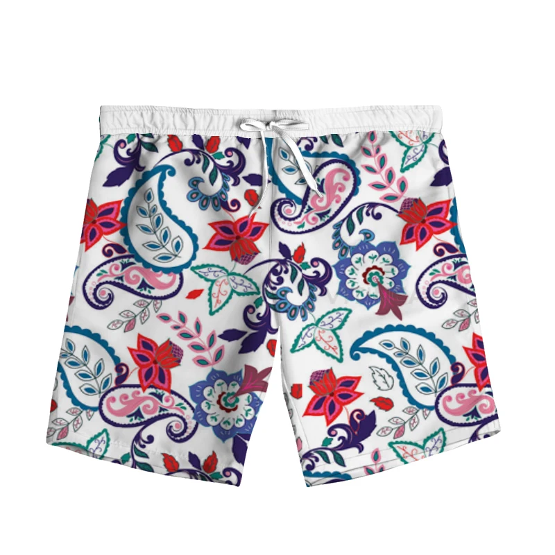 New Fashion 3D Print Paisley Bandana Woman Men Summer Beach Loose Shorts Casual Pants Polyester  Plus Size S-7XL