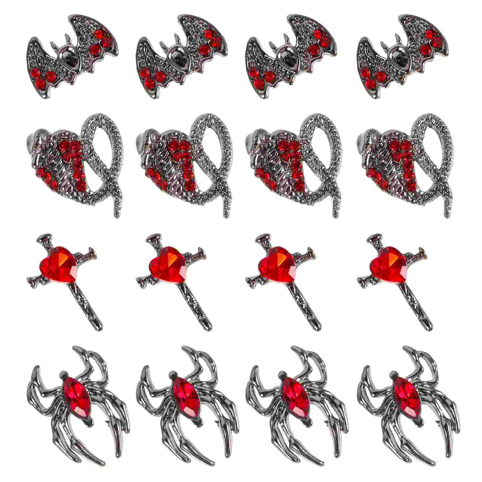 

Halloween Nail Charms 3D Nail Art Bat Spider Nail Jewels Studs Nail Jewelry Gems Diy Gothic Nail Art Decorations