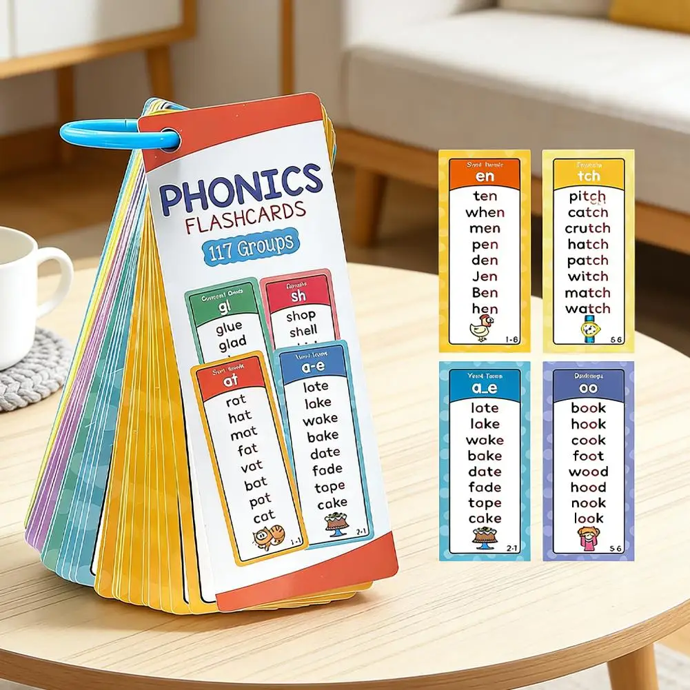 Phonics Word Lists Cards Memory Cards Teacher Teaching Aids English Vocabulary Building Learning Flashcards Classroom Must Haves - 5