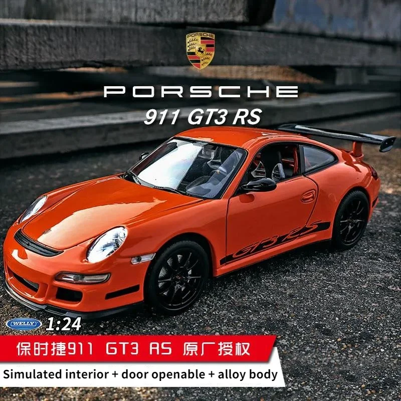 

WELLY 1:24 Porsche 911 GT3 RS 997 Supercar Alloy Car Simulator Model Diecasts Toy Vehicles Boy Birthday Collect Toy Gifts B188