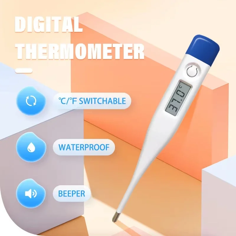 Digital Thermometer Oral Underarm Rectal Test Baby Adult Fever Temperature