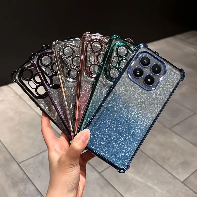 Luxury Glitter Plating Clear Phone Case Cover