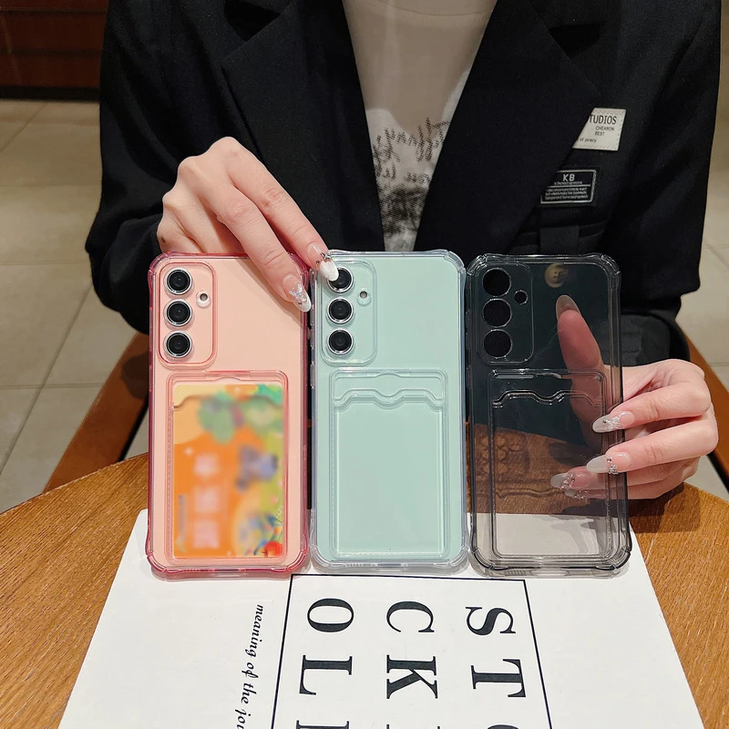 Transparent Multi-Functional Card Holder Phone Case Cover