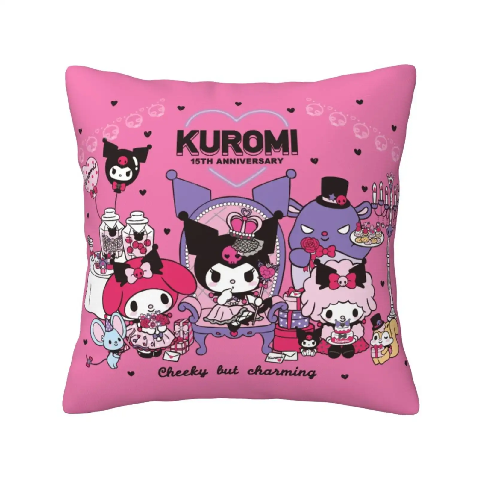 

Наволочки Sanrio Kuromi декоративные, мягкие искусственные, для кровати, дивана, автомобиля, 12 х12 дюймов