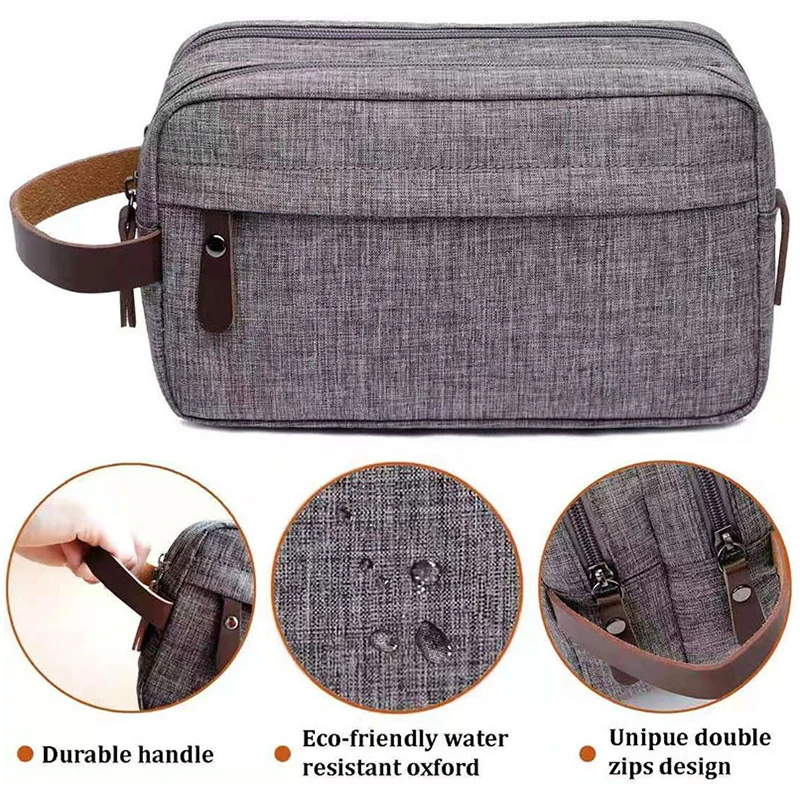 Men's Toiletry Bag Travel Dopp Kit Bathroom Shaving Organizer for Toiletries Overnight Organizer Bag Beauty Case