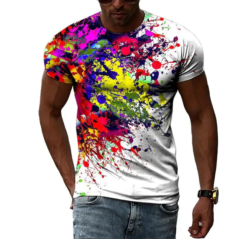 Summer Fashion Creative Flower Graphic Men t-shirts Casual 3D Print Hip ...