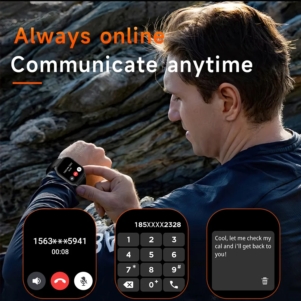 2026 new For Android IOS GPS Smart Watch Women 2.01" HD Screen Heart Rate Bluetooth Call Compass IP68 Waterproof Men Smartwatch 3