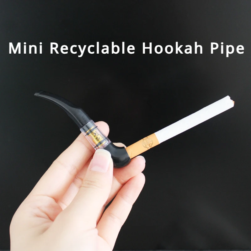 

1PC Microfilter cigarette filter Circulation Tar Filtration Smoking Holders Acrylic Mini Tobacco Pipe For Boyfriend Father Gift