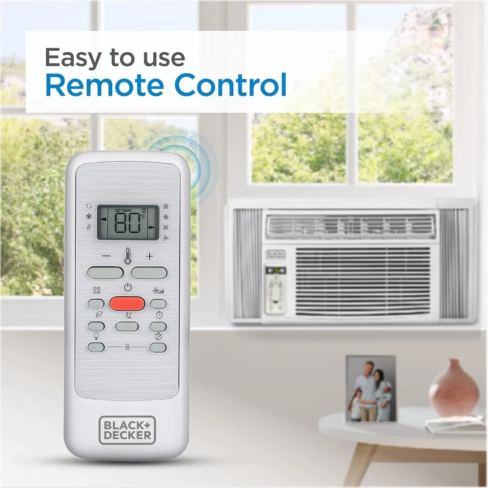 Window Air Conditioner with Remote Control,12000 BTU, Cools Up to 550 Square Feet, Energy Efficient, White